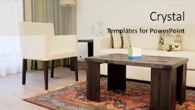  Presentation with hotel training report - PPT layouts having interior of a hotel room background and a soft green colored foreground