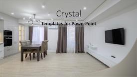  Presentation with curtains - Presentation design enhanced with interior-of-a-huge-white background and a  colored foreground