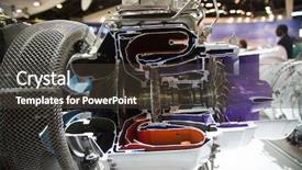  Presentation with jet - Cool new slide set with interior of a jet engine backdrop and a dark gray colored foreground