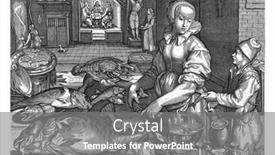  Presentation with interior - Amazing PPT theme having interior-of-a-kitchen backdrop and a gray colored foreground