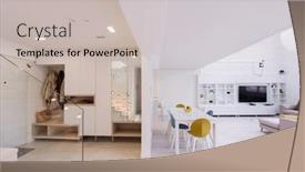  Presentation with interior design - Presentation consisting of interior-of-a-luxury-stylish background and a soft green colored foreground