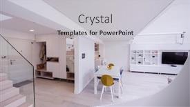  Presentation with interior design - Presentation theme consisting of interior-of-a-luxury-stylish background and a light gray colored foreground