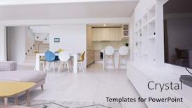  Presentation with interior design - Presentation theme consisting of interior-of-a-luxury-stylish background and a light gray colored foreground