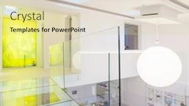  Presentation with interior design - PPT layouts having interior-of-a-luxury-stylish background and a soft green colored foreground