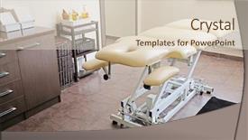  Presentation with interior - Slide set having interior of a modern cosmetology background and a lemonade colored foreground