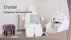  Presentation with interior - PPT layouts having interior of a modern cosmetology background and a light gray colored foreground