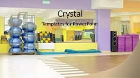  Presentation with dancing - PPT layouts consisting of interior-of-a-modern-dancing background and a soft green colored foreground