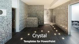  Presentation with turkish - Audience pleasing presentation consisting of interior of a modern house turkish steam bath backdrop and a dark gray colored foreground