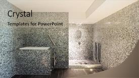  Presentation with turkish - PPT layouts having modern house turkish steam bath background and a soft green colored foreground