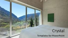  Presentation with bedroom modern - Audience pleasing PPT theme consisting of interior of a modern loft backdrop and a light gray colored foreground