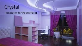  Presentation with purple - PPT theme enhanced with interior of a modern purple background and a light blue colored foreground