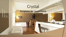  Presentation with restaurant - Colorful PPT layouts enhanced with interior of a modern restaurant backdrop and a lemonade colored foreground