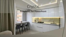  Presentation with luxury - Presentation theme with interior-of-a-modern-white background and a light gray colored foreground