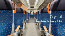  Presentation with train - Audience pleasing slides consisting of interior-of-a-passenger-train backdrop and a ocean colored foreground