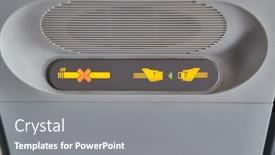  Presentation with plane - Presentation with interior-of-a-plane-ovehead background and a gray colored foreground