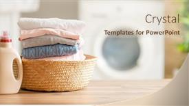  Presentation with laundry room - Beautiful slide deck featuring interior-of-a-real-laundry backdrop and a lemonade colored foreground