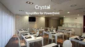  Presentation with interior design - Audience pleasing presentation consisting of interior of a restaurant backdrop and a gray colored foreground