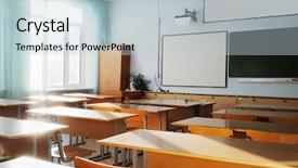  Presentation with class - Colorful presentation enhanced with interior of a school class backdrop and a lemonade colored foreground