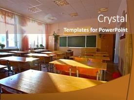 Interior Of A School Class Ppt Template 47 Crystalgraphics