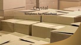  Presentation with shipping - Presentation having interior-of-a-shipping-warehouse background and a coral colored foreground