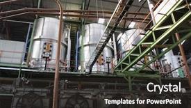  Presentation with sugar - Audience pleasing slides consisting of steel mill - interior of a sugar factory backdrop and a dark gray colored foreground
