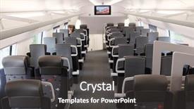  Presentation with coal train - Slide deck consisting of interior of a train passenger background and a dark gray colored foreground