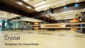  Presentation with dance - Cool new slides with interior of an empty dance backdrop and a lemonade colored foreground