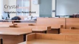  Presentation with class - Cool new presentation theme with interior-of-an-empty-school backdrop and a lemonade colored foreground