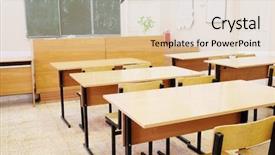  Presentation with school desk - Audience pleasing presentation consisting of interior of an empty school backdrop and a lemonade colored foreground