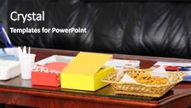  Presentation with room - Audience pleasing PPT theme consisting of interior of an empty visitor backdrop and a  colored foreground