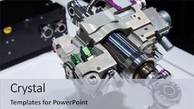  Presentation with engine - Slide set having interior of an engine background and a lemonade colored foreground