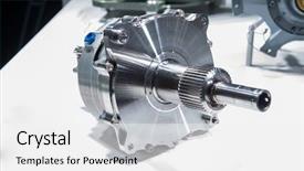  Presentation with engine - Amazing presentation theme having interior of an engine backdrop and a white colored foreground