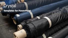  Presentation with colorful fabric - Presentation theme consisting of interior-of-an-industrial-warehouse background and a ocean colored foreground