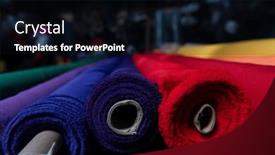  Presentation with colorful fabric - Slides featuring interior-of-an-industrial-warehouse background and a wine colored foreground