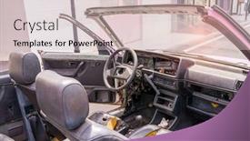  Presentation with old car - Audience pleasing presentation theme consisting of interior-of-an-old-abandoned backdrop and a lemonade colored foreground