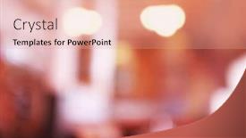  Presentation with blur - Cool new theme with interior of cafe blur background backdrop and a coral colored foreground