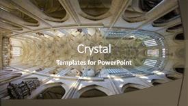  Presentation with kutna hora - Audience pleasing PPT theme consisting of interior of cathedral of st barbara kutna hora czech republic backdrop and a coral colored foreground