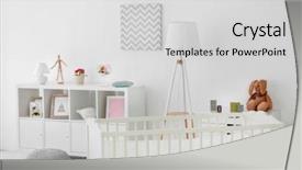  Presentation with kids playing - Amazing slide set having interior of colorful playing room backdrop and a light gray colored foreground