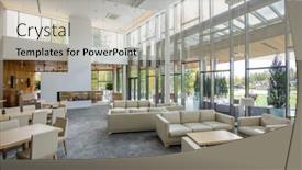  Presentation with turkish restaurant business plan - PPT theme consisting of interior-of-comfortable-restaurant-inside background and a soft green colored foreground