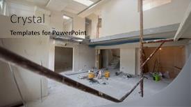  Presentation with scaffolding - Slide set enhanced with interior-of-construction-site background and a light gray colored foreground