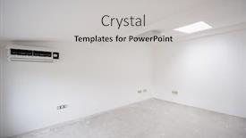  Presentation with construction work - Presentation theme consisting of interior-of-construction-site background and a light gray colored foreground