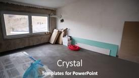  Presentation with construction site construction - Presentation design having interior-of-construction-site background and a dark gray colored foreground