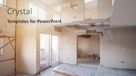  Presentation with scaffolding - Beautiful slide set featuring interior-of-construction-site backdrop and a lemonade colored foreground