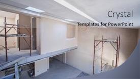  Presentation with scaffolding - Slide set featuring interior-of-construction-site background and a light gray colored foreground