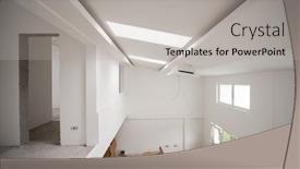  Presentation with construction work - Amazing slide deck having interior-of-construction-site backdrop and a light gray colored foreground