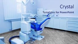  Presentation with diagnosis - Presentation consisting of interior of dental room background and a light blue colored foreground