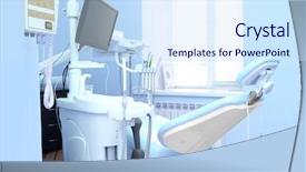 Presentation with diagnosis - Colorful presentation enhanced with interior of dental room backdrop and a sky blue colored foreground