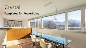  Presentation with dining - Colorful presentation enhanced with interior-of-dining-room backdrop and a soft green colored foreground