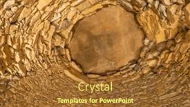  Presentation with unesco - Slide deck with interior-of-dolmen-de-el background and a tawny brown colored foreground