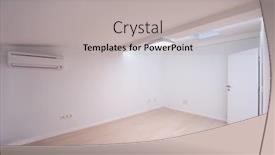  Presentation with conditioner - Cool new PPT layouts with interior-of-empty-room backdrop and a light gray colored foreground